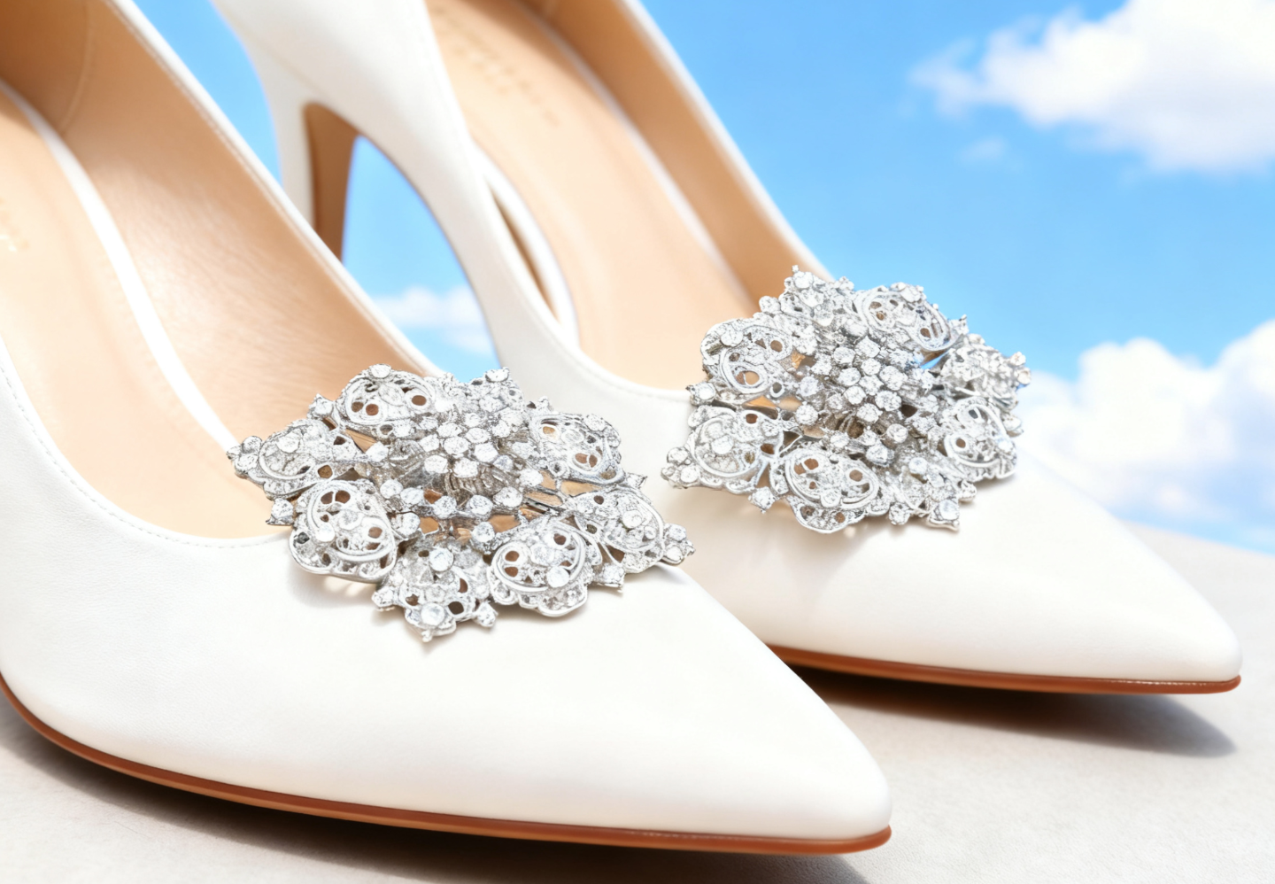 Oval Rhinestone Brooch Pin Or Shoe Clips: Silver Crystal Shoe Clips or Brooch Pin (2x1.5 inch)