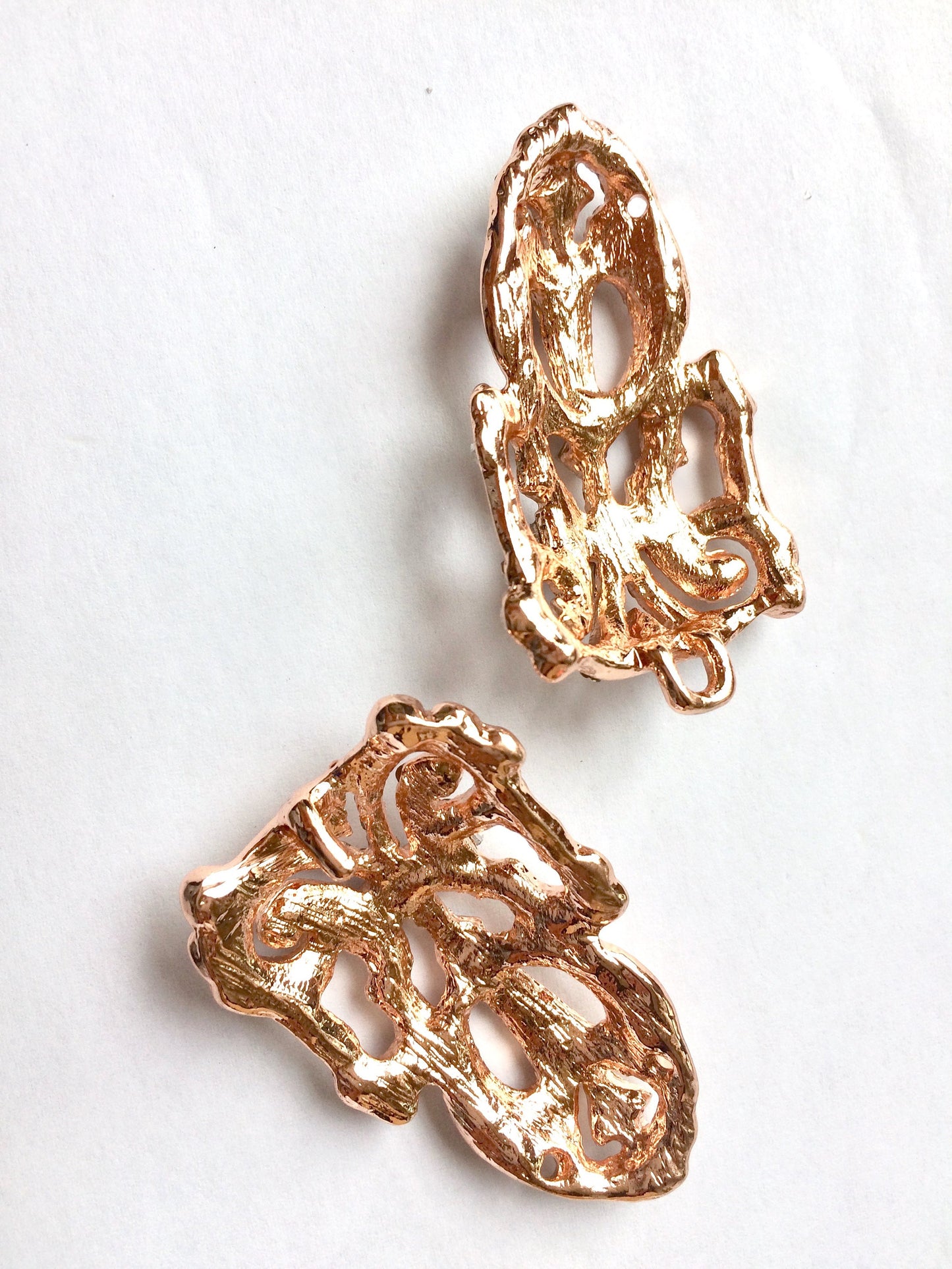 Rose Gold Rhinestone Button: Vintage Crystal Sash Hook And Eye Closure (3.74" x 1.3")