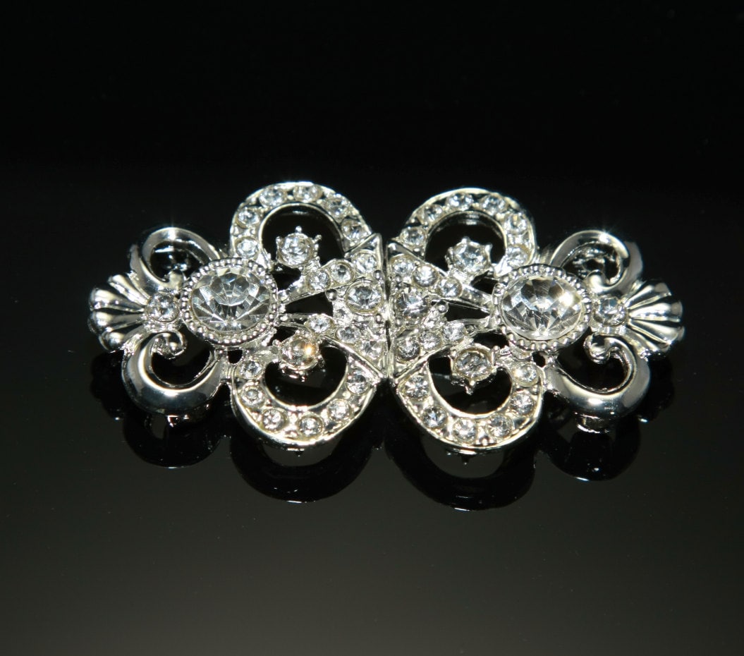 Swarovski Crystal Rhinestone Buckle Clasp: Wedding Sash Connector