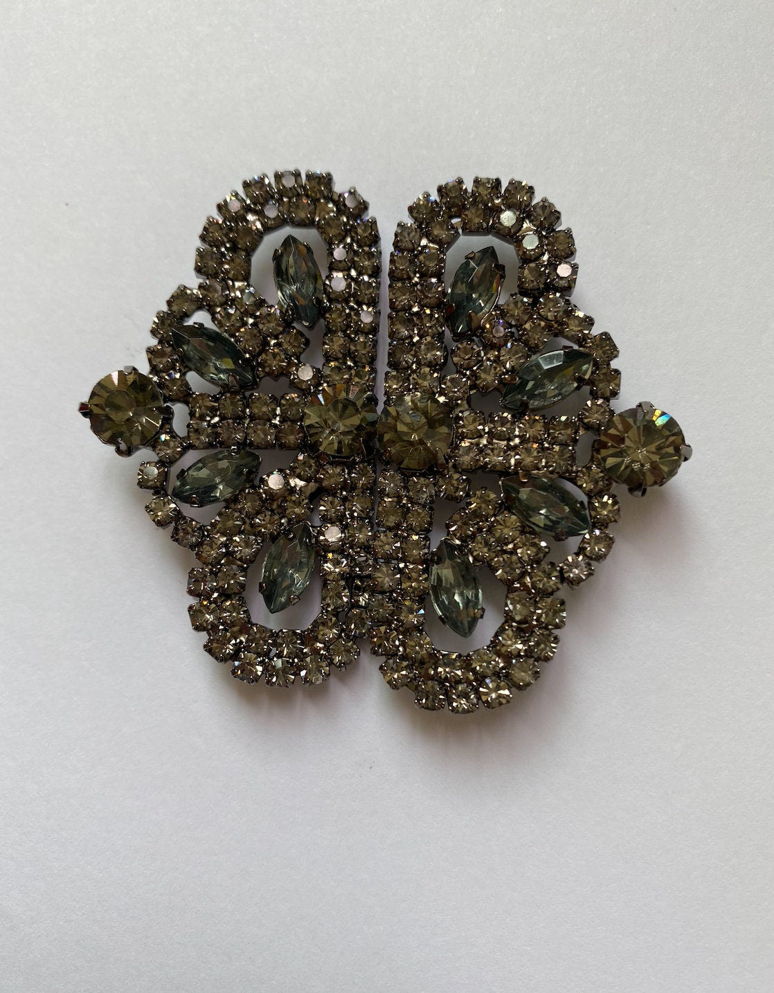 Grey Rhinestone Sweater Clasp: Bridal Belt Hook And Eye Button Buckle