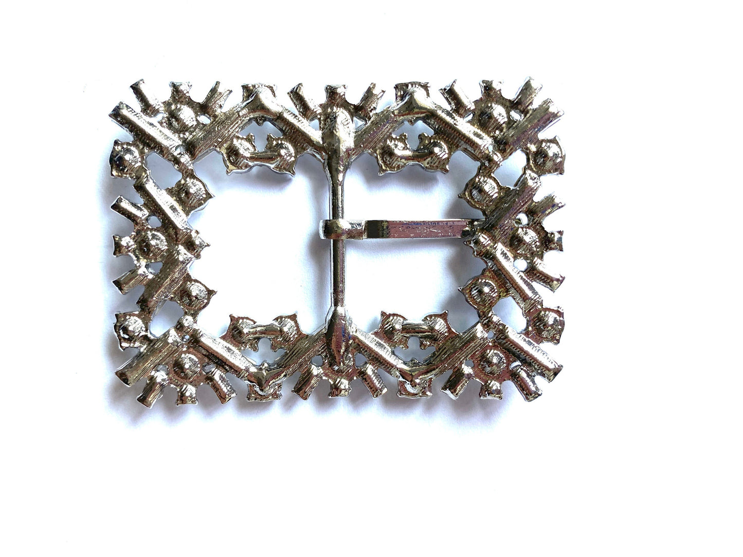 Silver Rhinestone Buckle Slider: Crystal Belt, Shoes, Wedding Sash