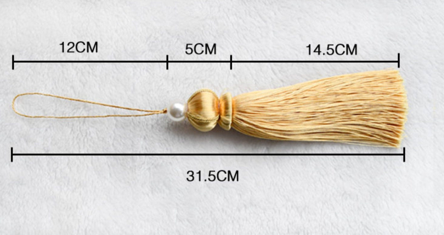 Long Key Tassels for Versatile Decorating, Long Decorative Tassel: Home Decor, Curtain Tieback (7.6 inch)