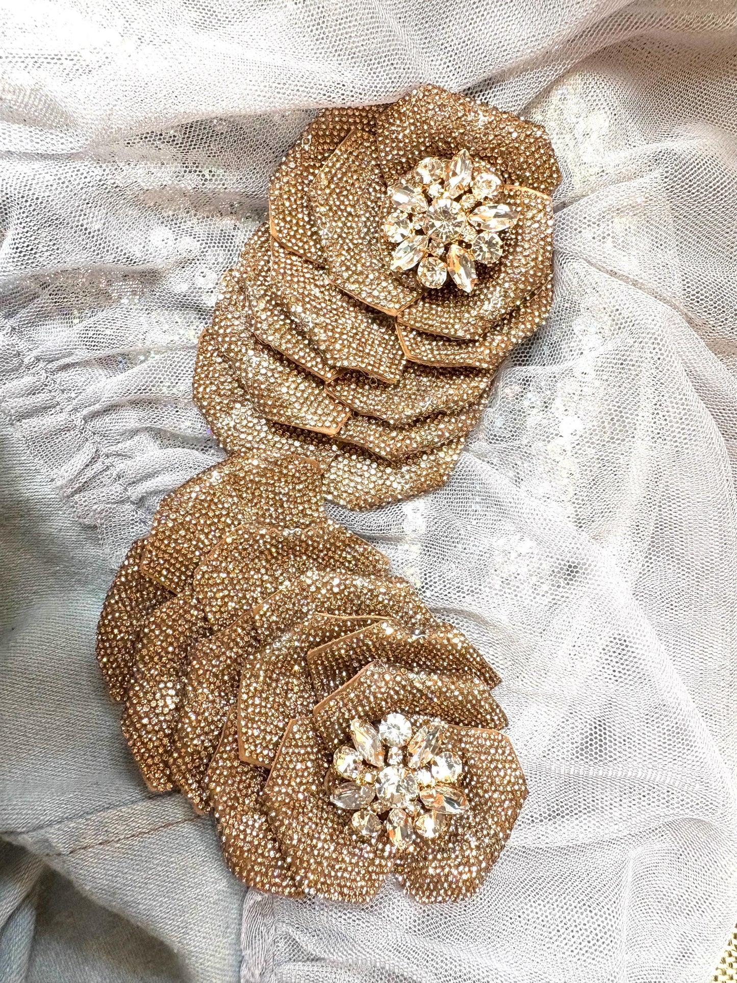 Faux Leather Rhinestone Rose Shoe Clips: DIY Craft Embellishment (11-12cm, Many Colors Available)