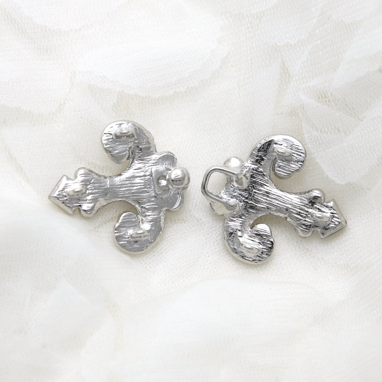 Swarovski Crystal Rhinestone Buckle Clasp: Silver Tone Wedding Closure