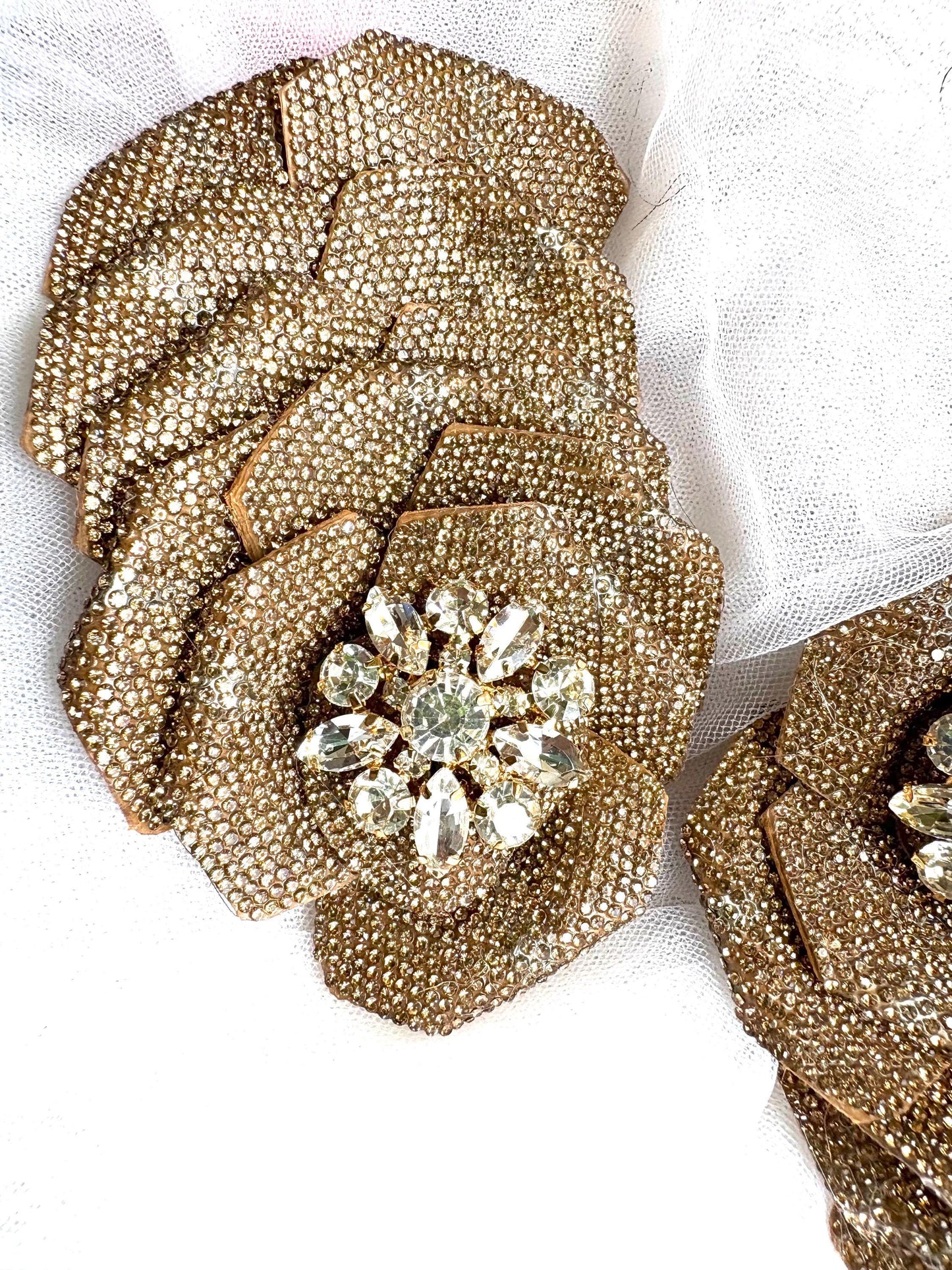 Faux Leather Rhinestone Rose Shoe Clips: DIY Craft Embellishment (11-12cm, Many Colors Available)