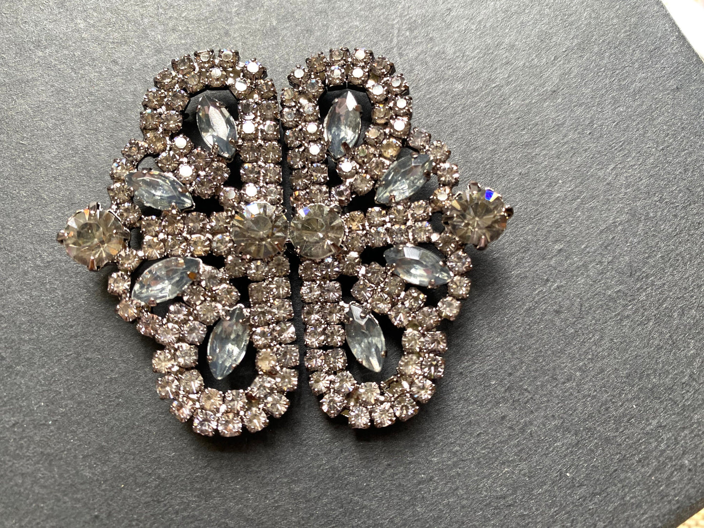 Grey Rhinestone Sweater Clasp: Bridal Belt Hook And Eye Button Buckle