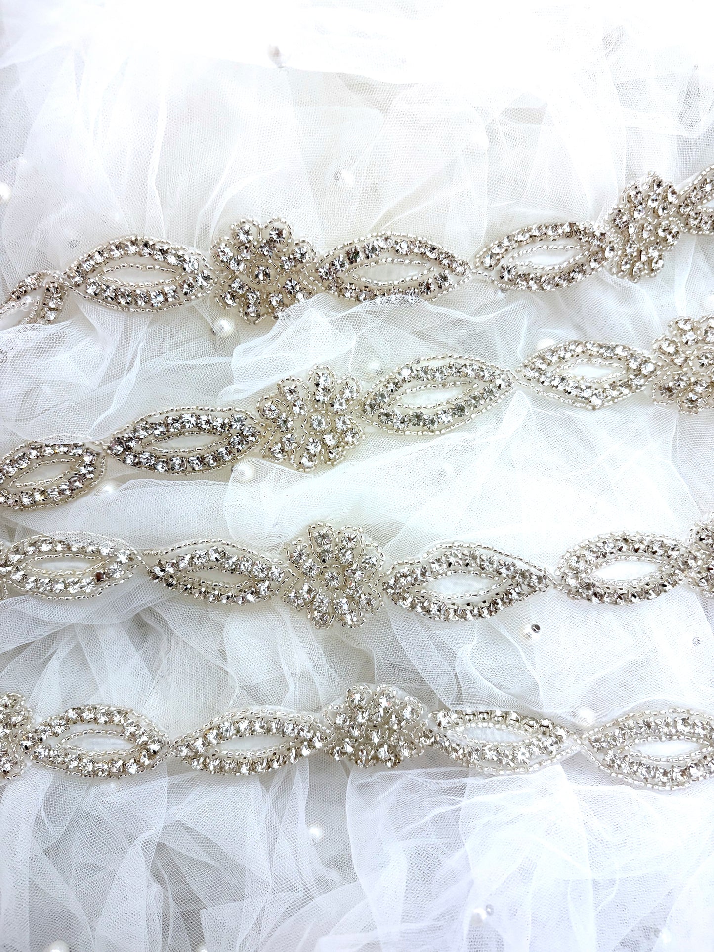 Rhinestone Applique Belt, Crystal Wedding Belt Sash, Iron On Embroidery Sash Belt