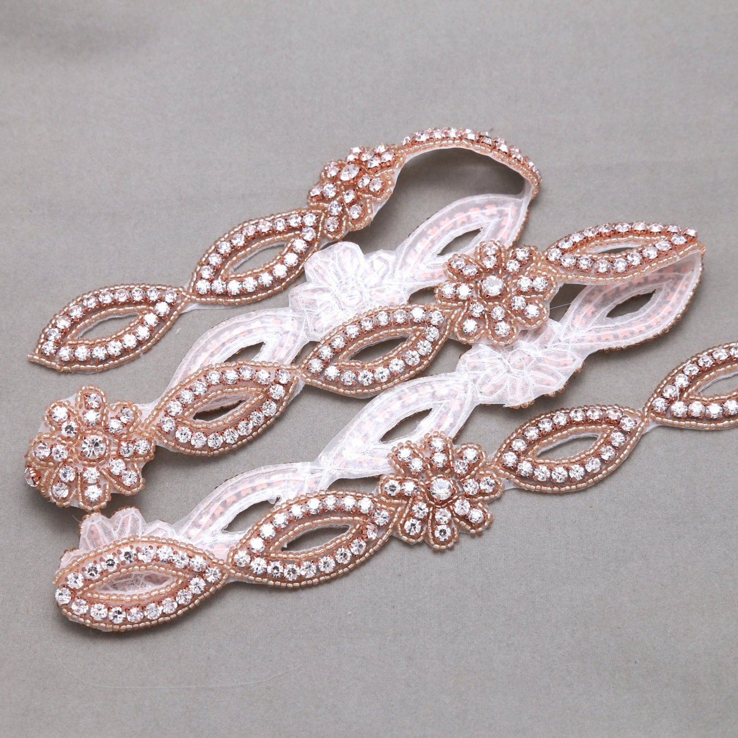 Rhinestone Applique Belt, Crystal Wedding Belt Sash, Iron On Embroidery Sash Belt