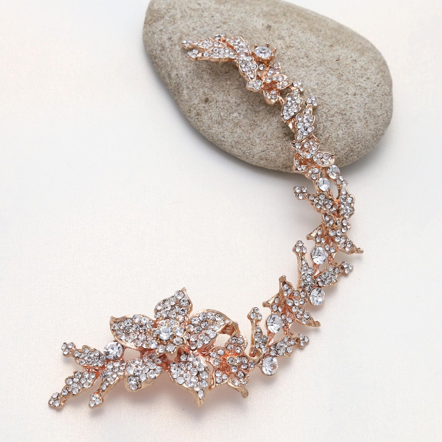 Rhinestone Flower Belt Chain Or Hair Accessory| Crystal Wedding Dress Accessory | Rhinsetone Wedding Hair Chain 