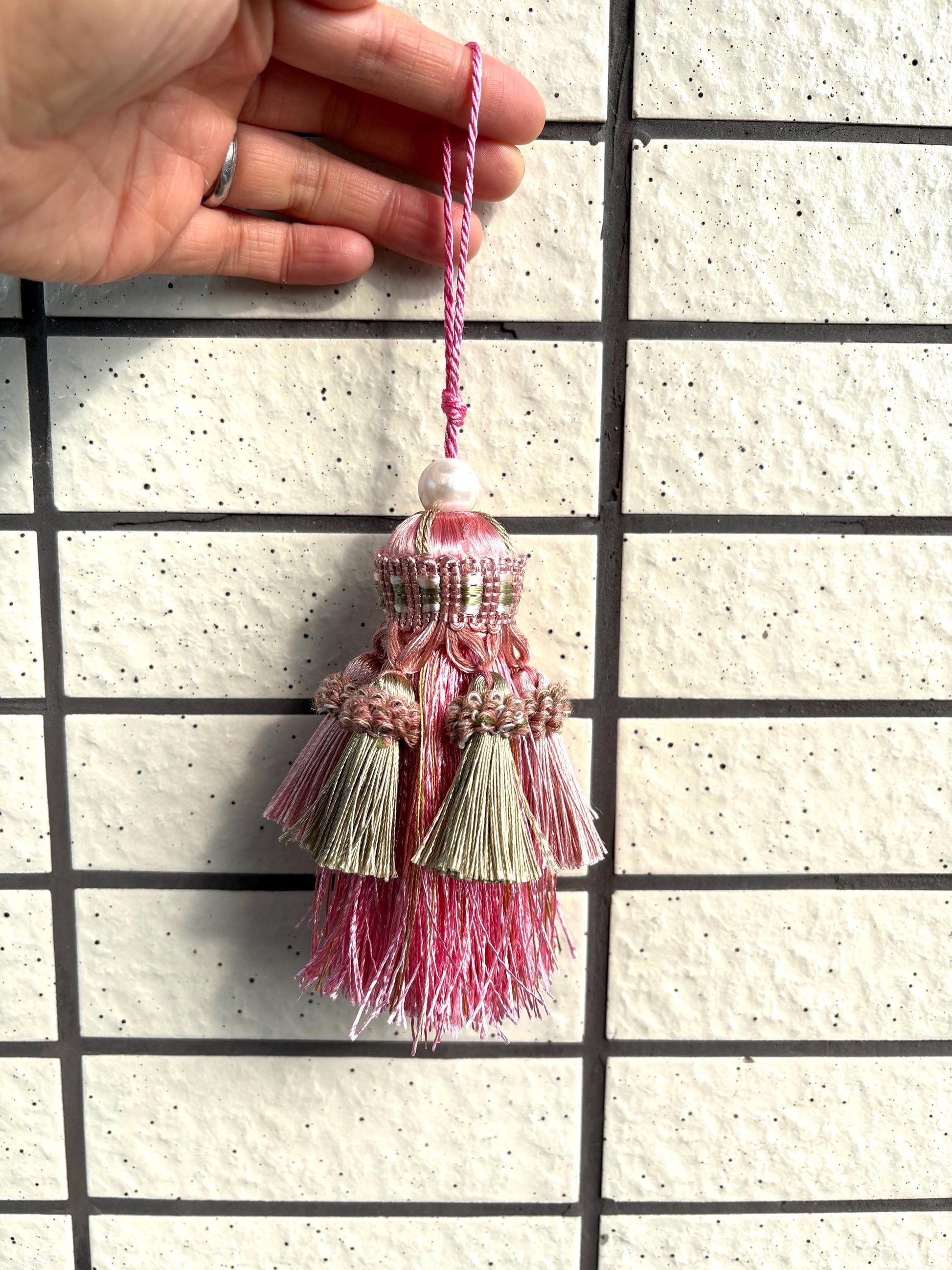 Pink Boho Tassel: Handmade Pink Tassel for Vintage Home Decor 4 inch / #A 4 inch / #B 