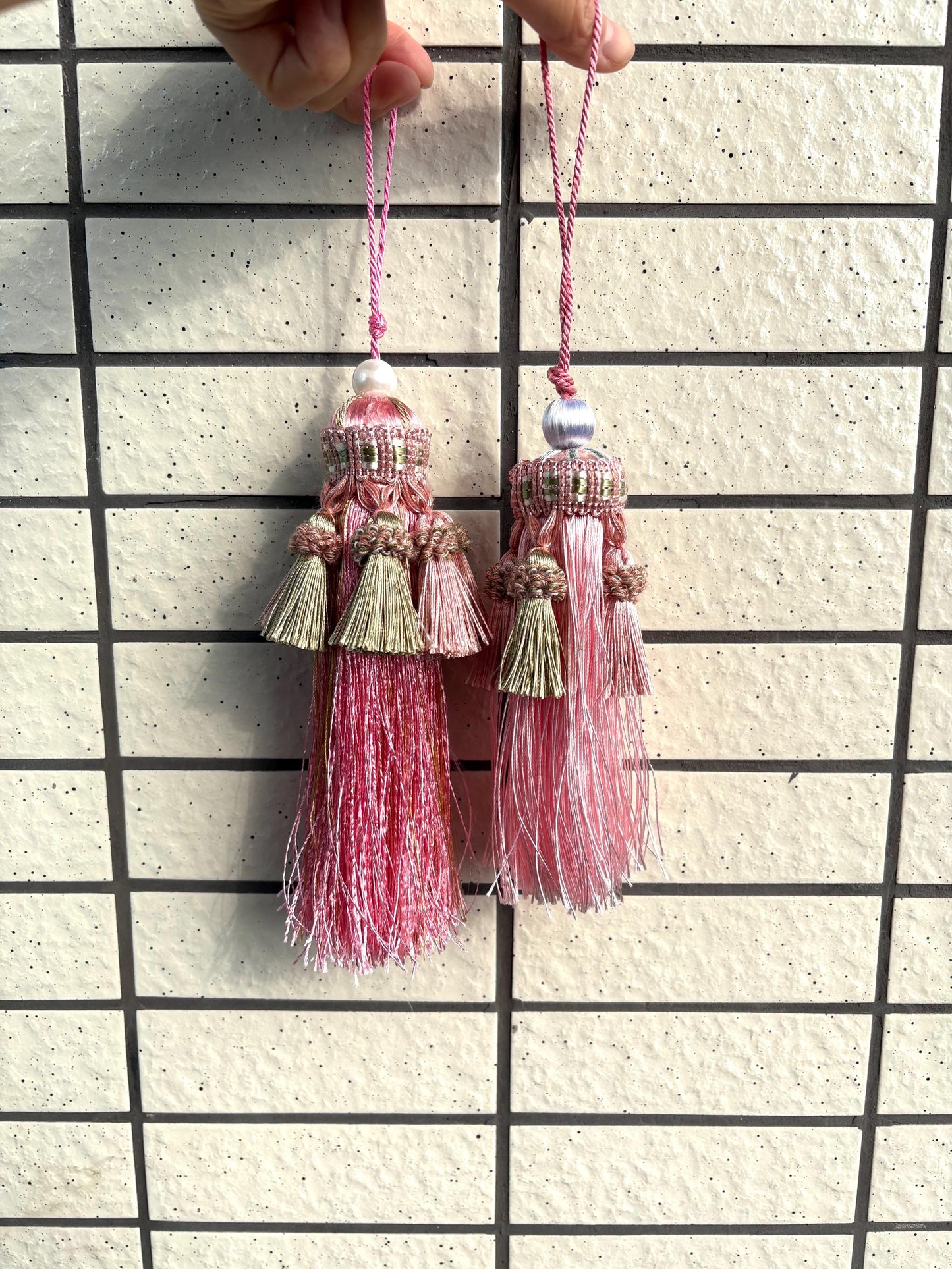 Pink Boho Tassel: Handmade Pink Tassel for Vintage Home Decor 4 inch / #A 4 inch / #B 