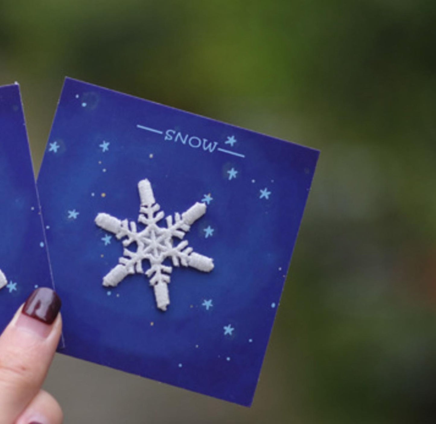 Cream White Snowflake Lace Applique Patches - Christmas Embroidery (10/30pcs)