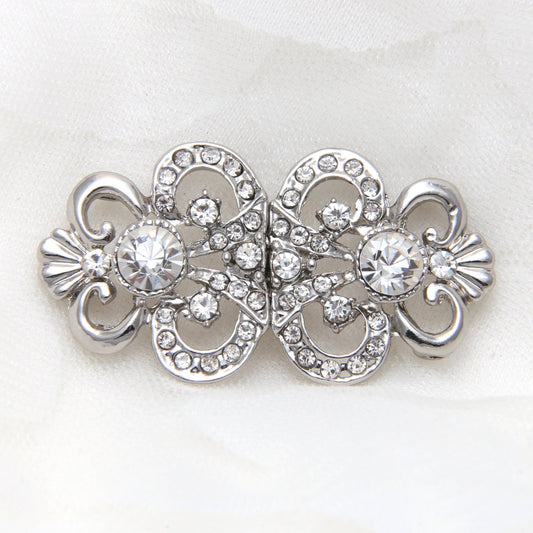 Swarovski Crystal Rhinestone Buckle Clasp: Wedding Sash Connector