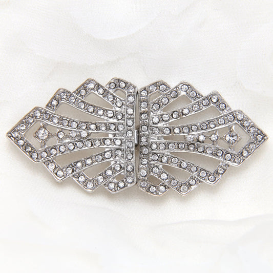 Rhinestone Wedding Buckle: Bridal Belt Clasp, Jewelry Accessory (3" x 1.3") Default Title 