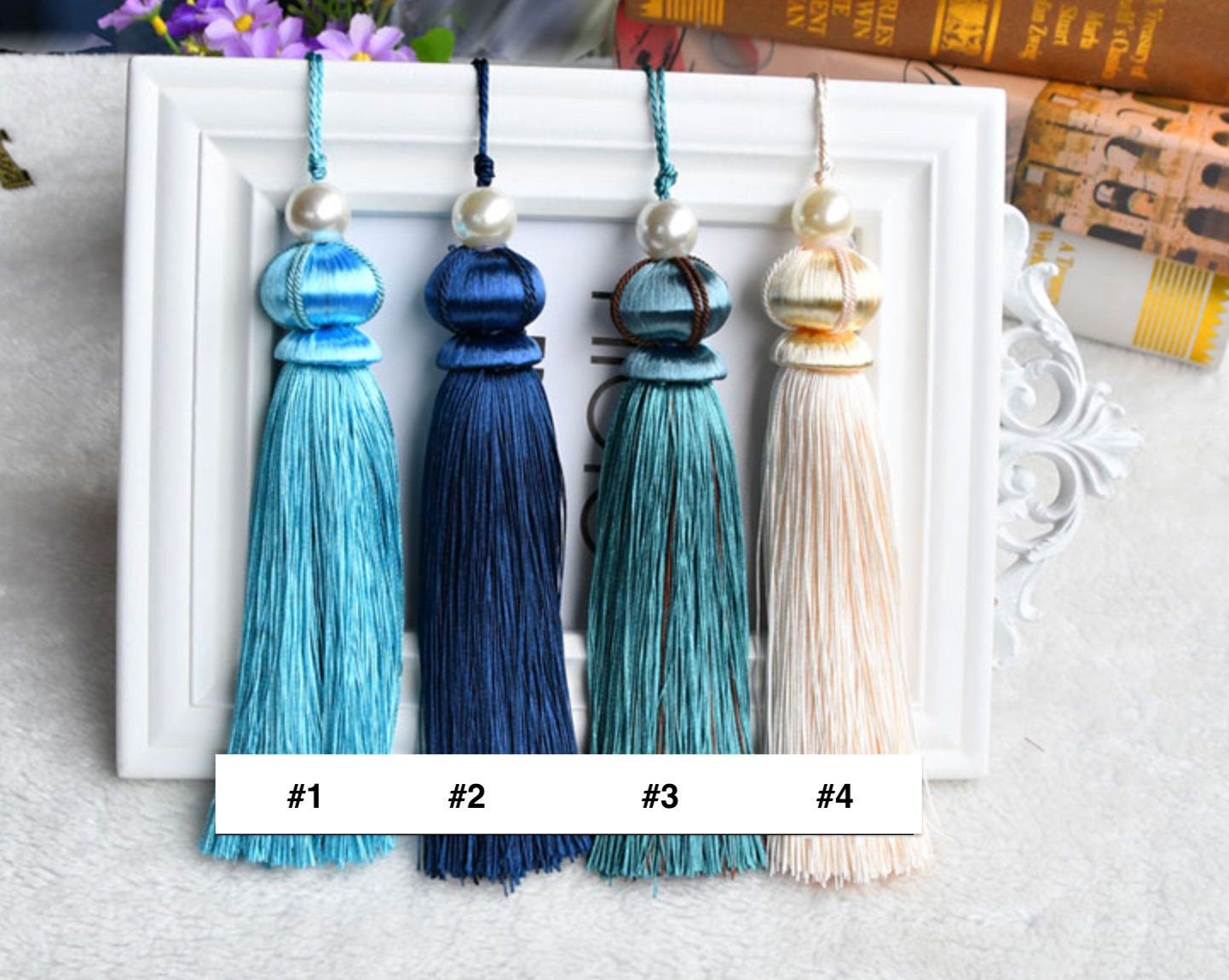 Long Key Tassels for Versatile Decorating, Long Decorative Tassel: Home Decor, Curtain Tieback (7.6 inch) 