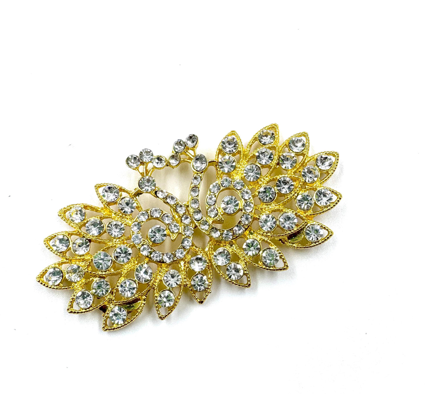 Peacock Rhinestone Hook and Eye Fasteners: Gold or Copper Connectors Gold Black 