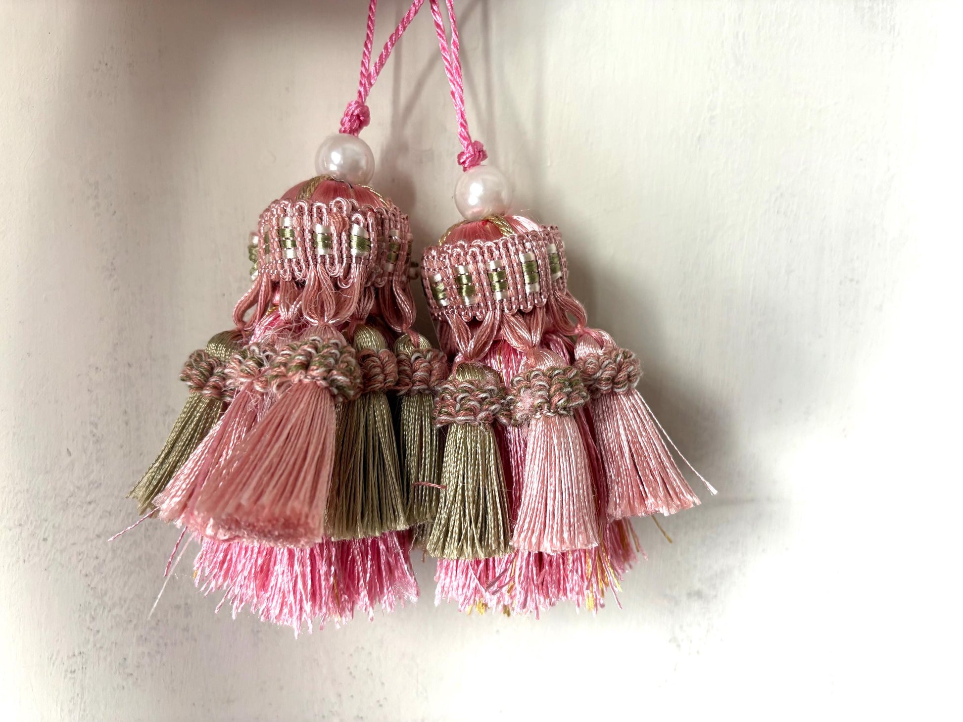 Pink Boho Tassel: Handmade Pink Tassel for Vintage Home Decor 4 inch / #A 4 inch / #B 