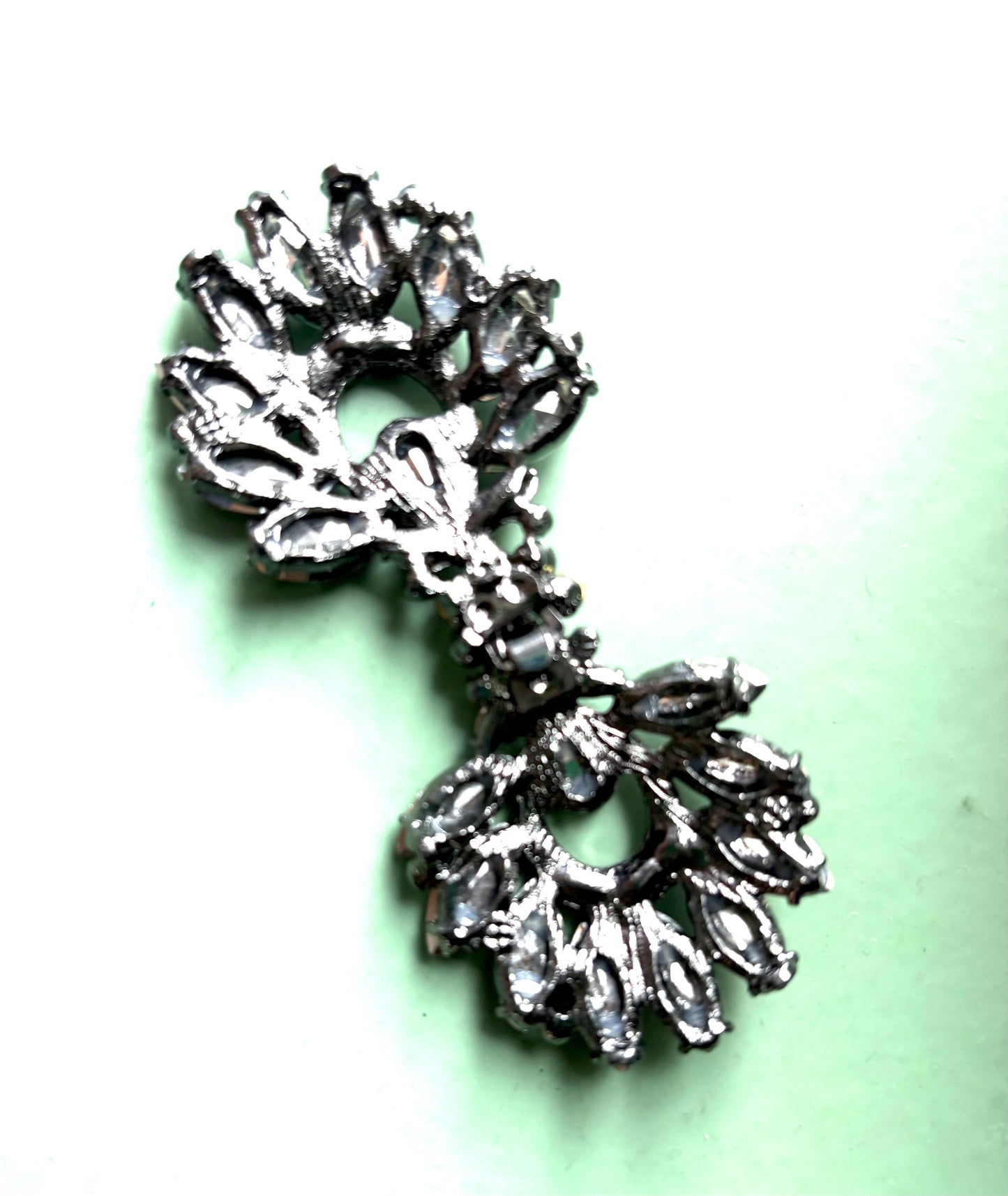 Black Rhinestone Connector, Rhinestone Buckle, Rhinestone Clasp, Rhinestone Closure, Crystal Connector , Wedding Closure, Crystal Buckle