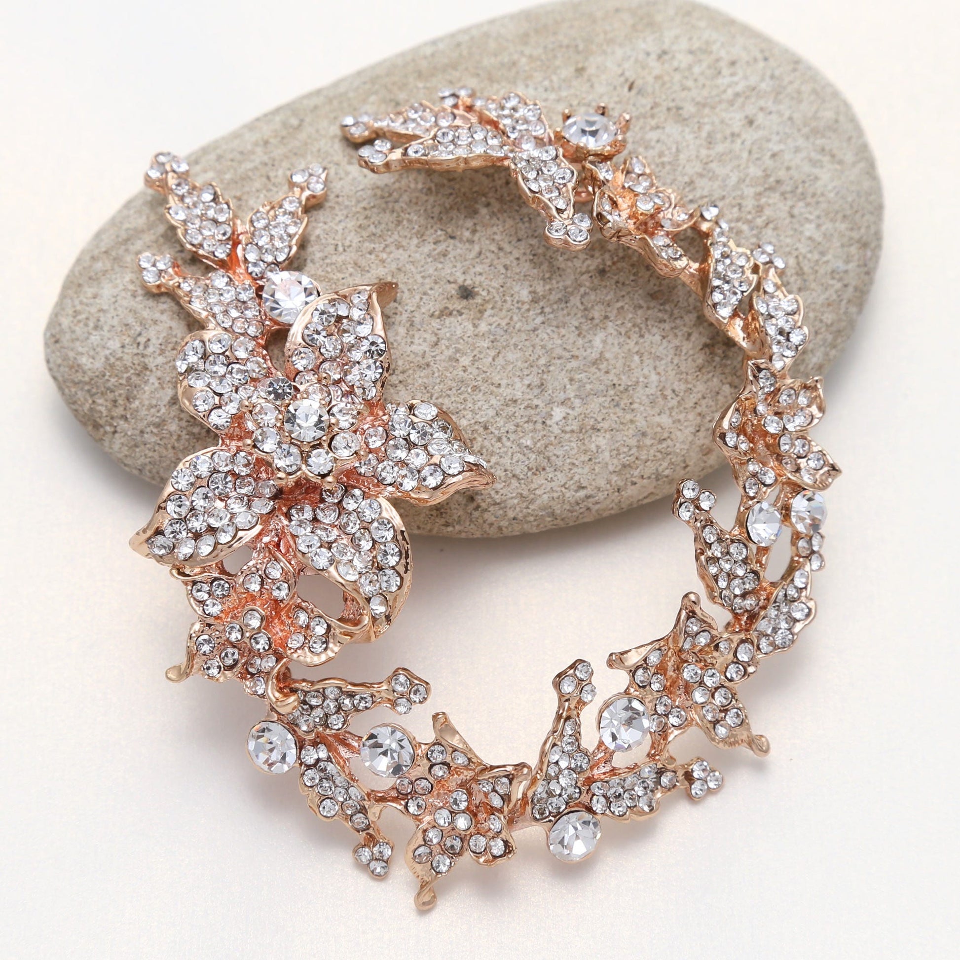 Rhinestone Flower Belt Chain Or Hair Accessory| Crystal Wedding Dress Accessory | Rhinsetone Wedding Hair Chain 