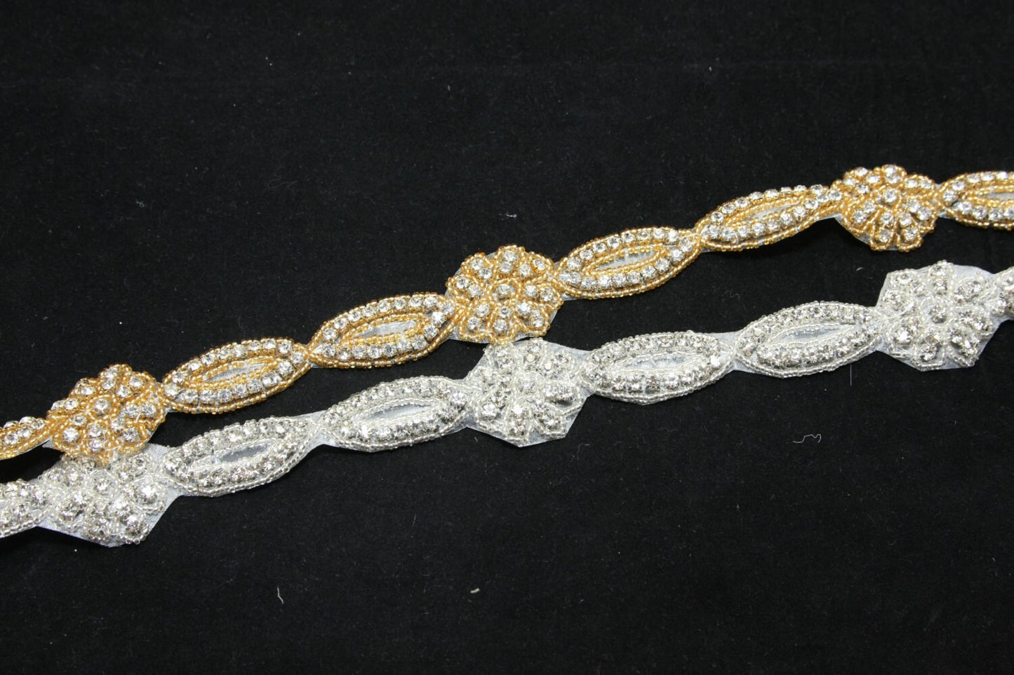 Rhinestone Applique Belt, Crystal Wedding Belt Sash, Iron On Embroidery Sash Belt