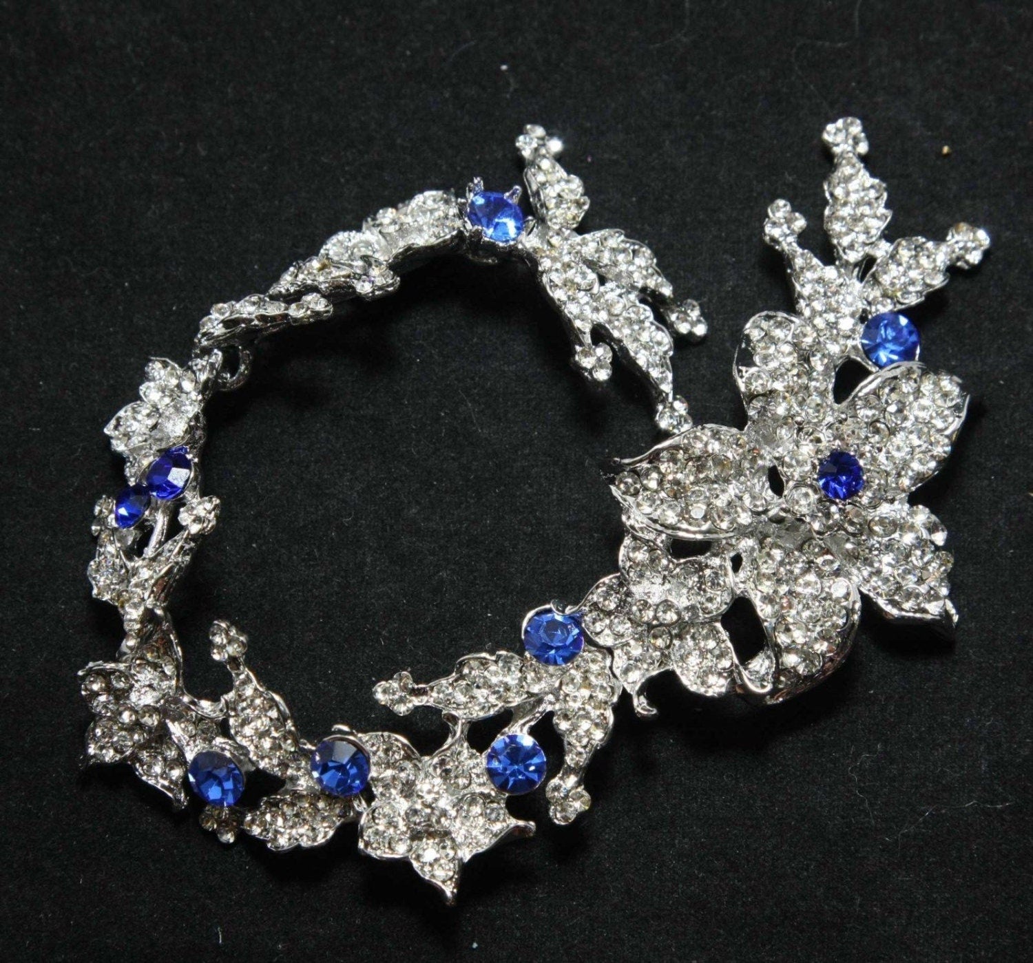 Rhinestone Flower Belt Chain Or Hair Accessory| Crystal Wedding Dress Accessory | Rhinsetone Wedding Hair Chain 