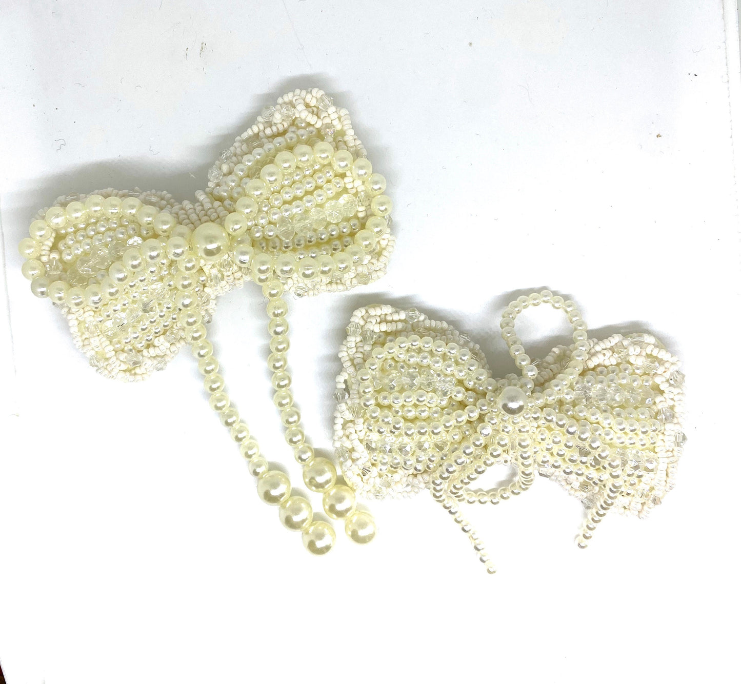 Elegant Bow Pearl Patch for Brooch, Hair Clip & Wedding Accessories 