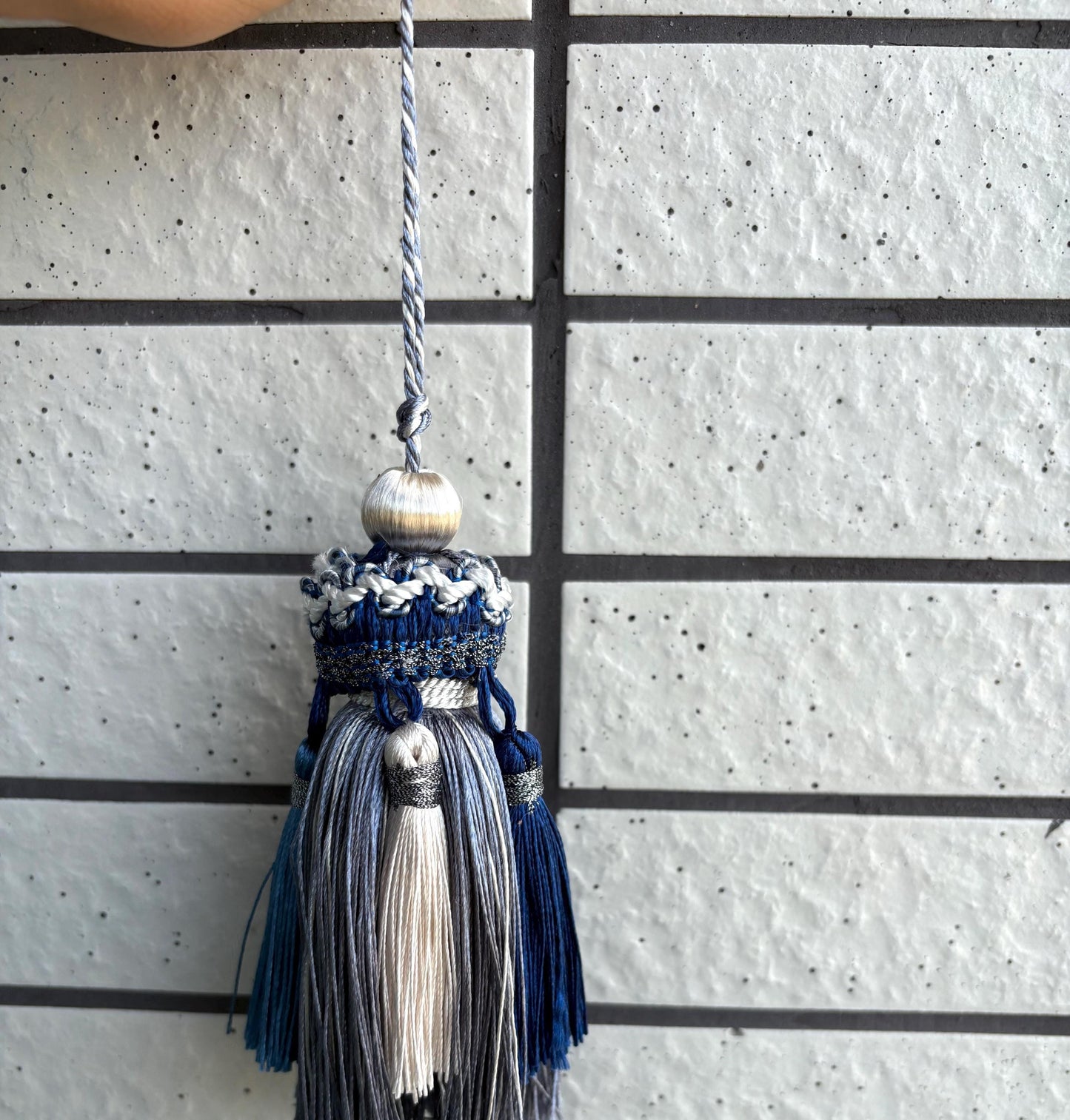 Blue Handmade Tassel: Boho Home Decor, Furniture Accent #3 #2 