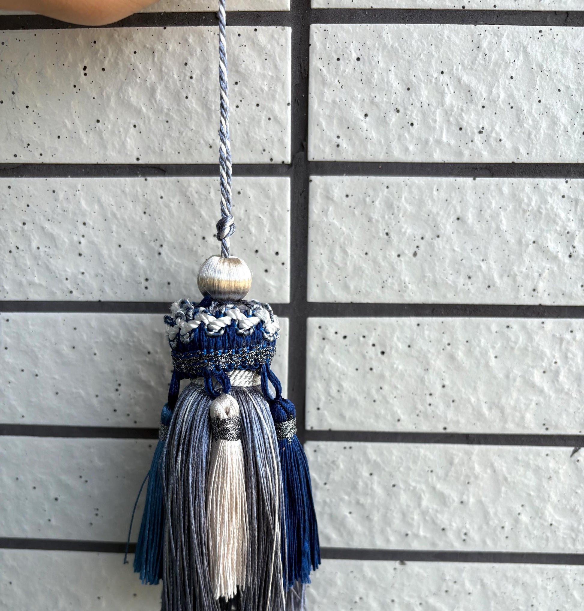 Blue Handmade Tassel: Boho Home Decor, Furniture Accent #3 #2 