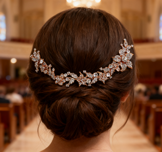 Rhinestone Flower Belt Chain Or Hair Accessory| Crystal Wedding Dress Accessory | Rhinsetone Wedding Hair Chain 