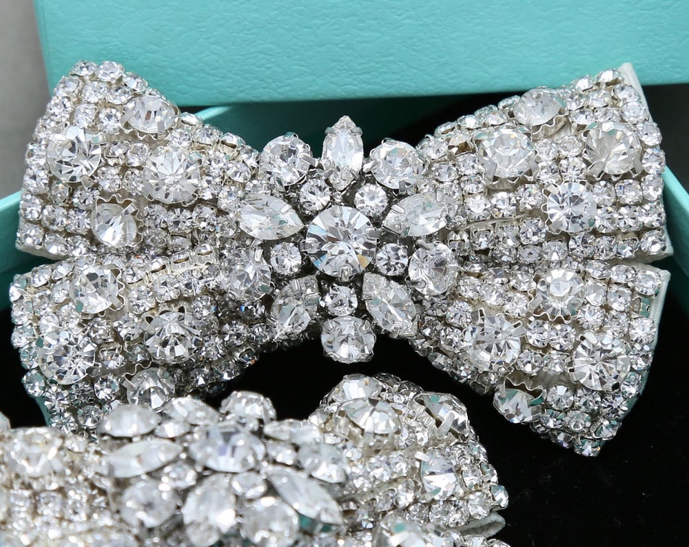 Rhinestone Bow Crystal Bow Hair Clip Accessories