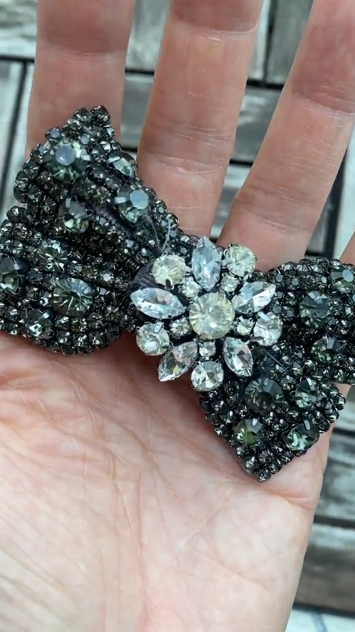 Rhinestone Bow Crystal Bow Hair Clip Accessories